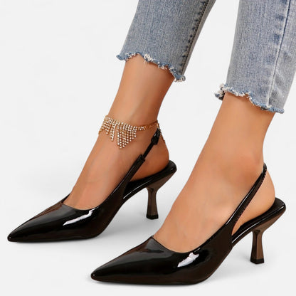 Belmoir Women's Black Pumps | Elegant D'Orsay Design, Comfortable Fit
