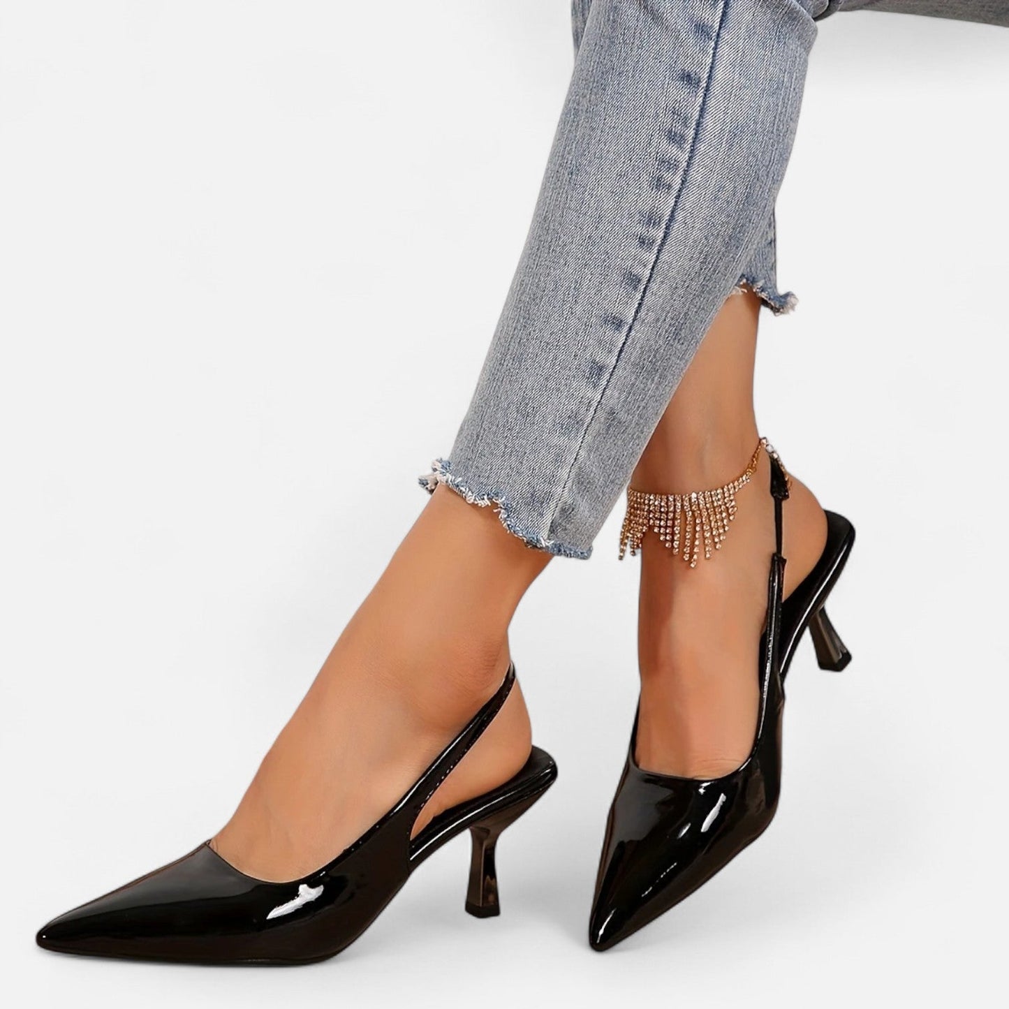 Belmoir Women's Black Pumps | Elegant D'Orsay Design, Comfortable Fit