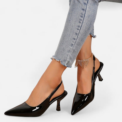 Belmoir Women's Black Pumps | Elegant D'Orsay Design, Comfortable Fit