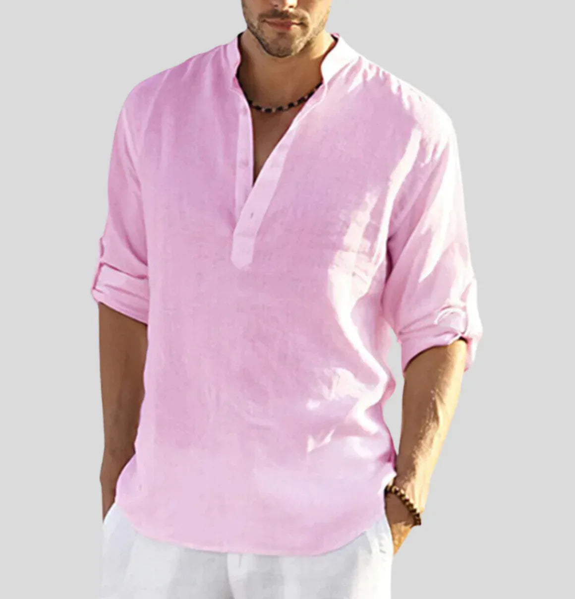 Eli Men's Linen Shirt | 100% Linen, Breathable Comfort 1