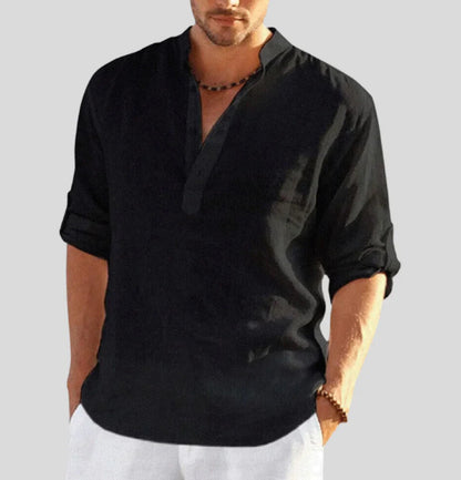 Eli Men's Linen Shirt | 100% Linen, Breathable Comfort 4