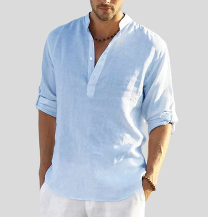 Eli Men's Linen Shirt | 100% Linen, Breathable Comfort 5