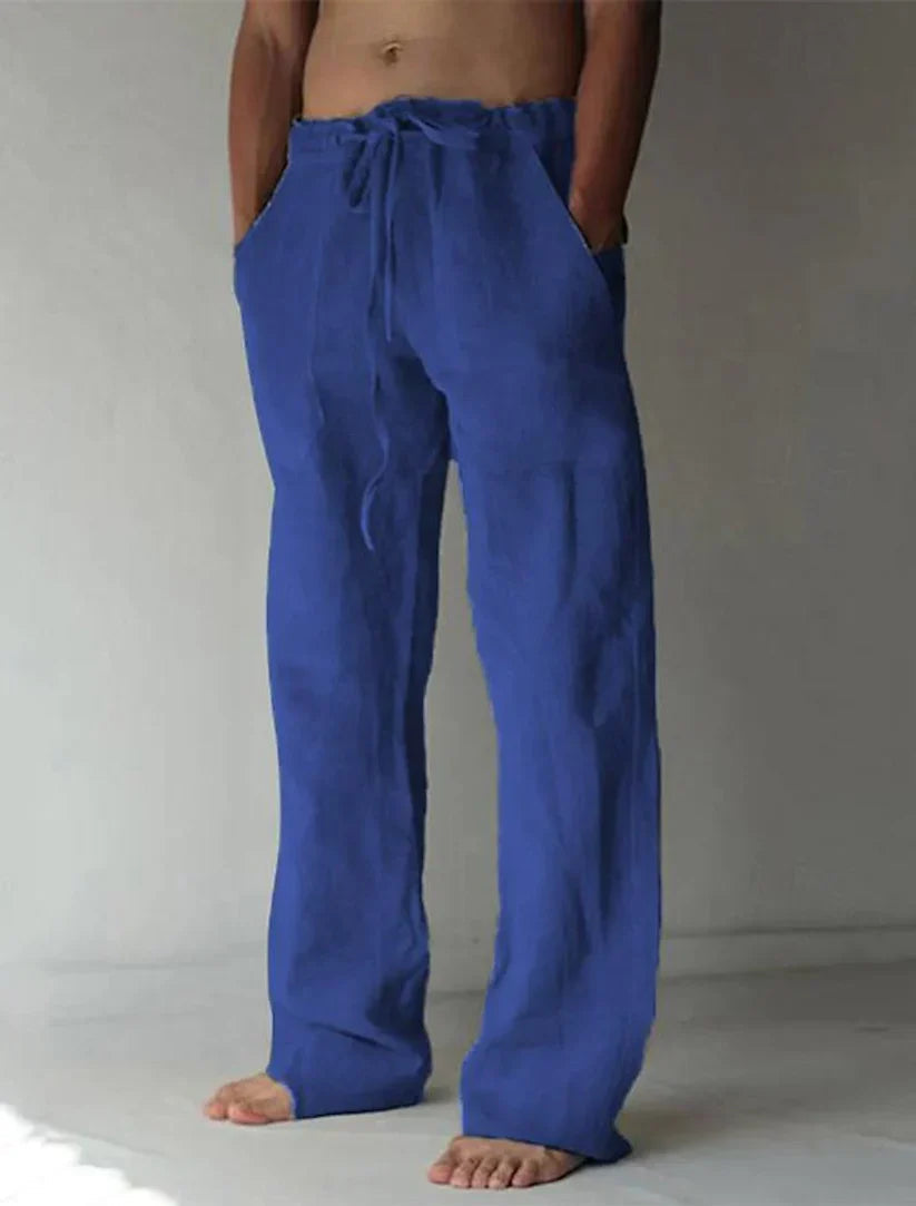 Eli Men's Linen Trousers | Breathable Wide-Leg, Relaxed Fit 10