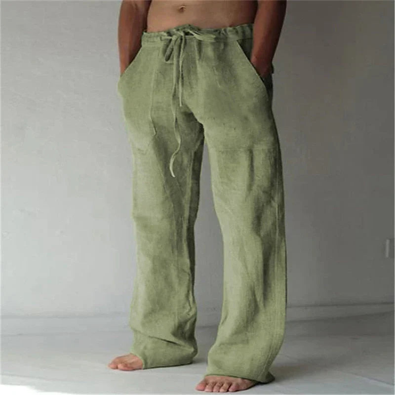 Eli Men's Linen Trousers | Breathable Wide-Leg, Relaxed Fit 2