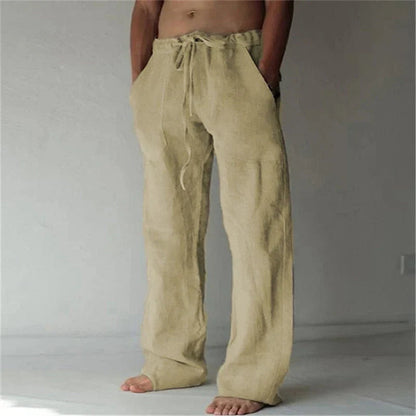 Eli Men's Linen Trousers | Breathable Wide-Leg, Relaxed Fit 3