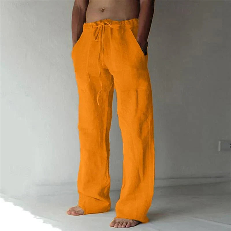 Eli Men's Linen Trousers | Breathable Wide-Leg, Relaxed Fit 6