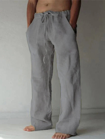 Eli Men's Linen Trousers | Breathable Wide-Leg, Relaxed Fit 7