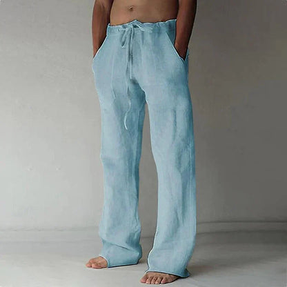 Eli Men's Linen Trousers | Breathable Wide-Leg, Relaxed Fit 8