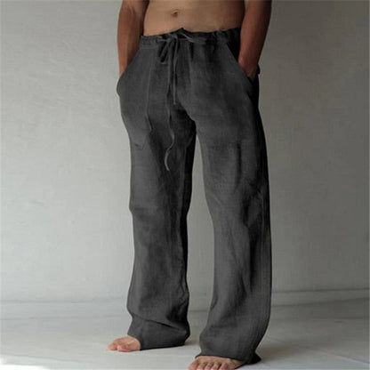 Eli Men's Linen Trousers | Breathable Wide-Leg, Relaxed Fit 9
