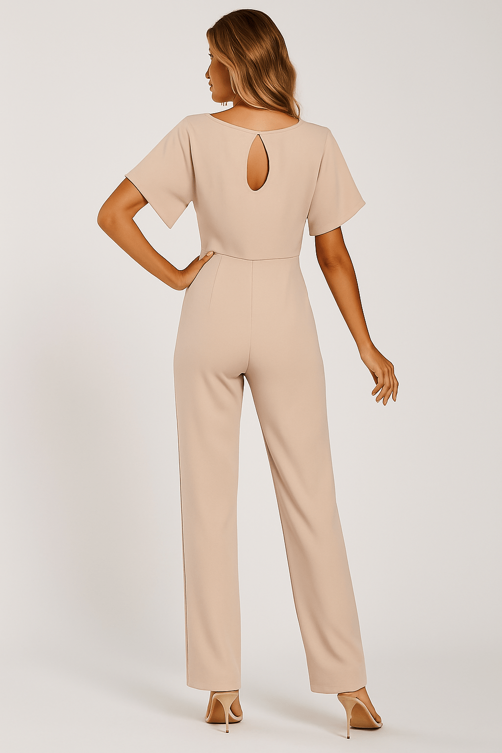 Evelyn Women's Black Jumpsuit | Adjustable Belt, Elegant Design 2