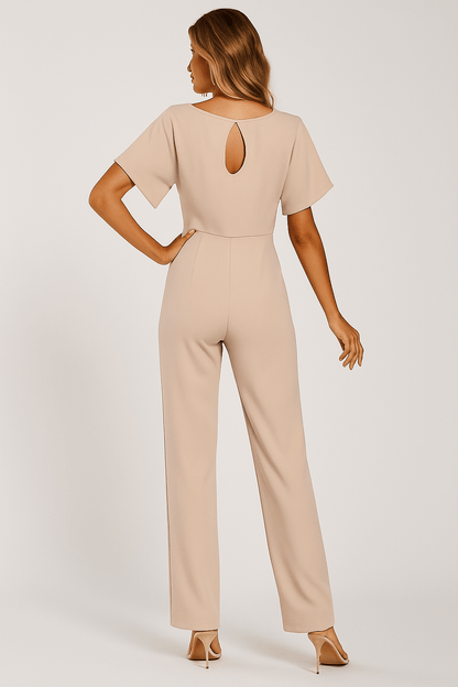 Evelyn Women's Black Jumpsuit | Adjustable Belt, Elegant Design 2