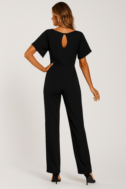 Evelyn Women's Black Jumpsuit | Adjustable Belt, Elegant Design 5