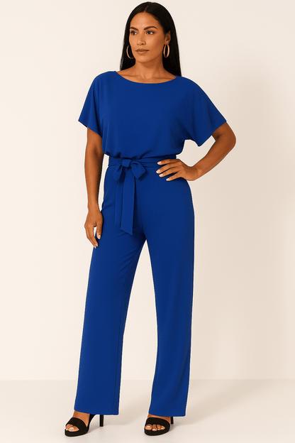 Evelyn Women's Black Jumpsuit | Adjustable Belt, Elegant Design 6