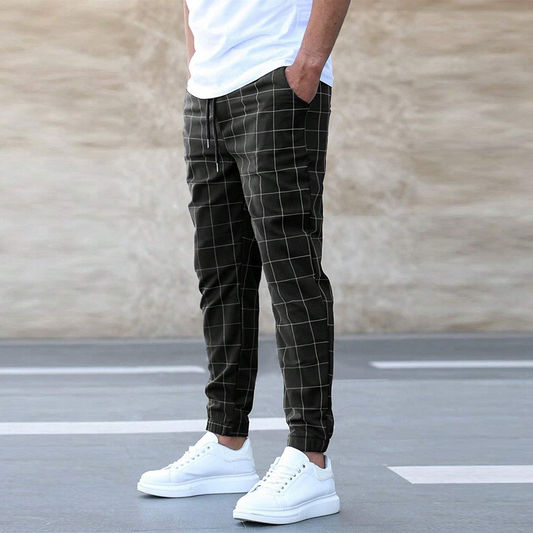 Kaden Men's Joggers | Classic Checkered, Comfortable Fit 0