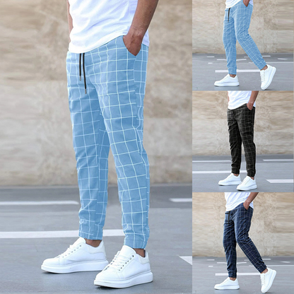 Kaden Men's Joggers | Classic Checkered, Comfortable Fit 4