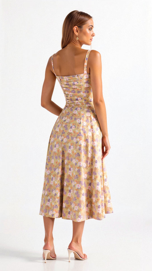 Kiana Women's Midi Dress | Elegant Corset Design, Soft Fabric 1