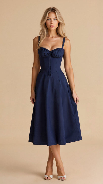 Kiana Women's Midi Dress | Elegant Corset Design, Soft Fabric 10