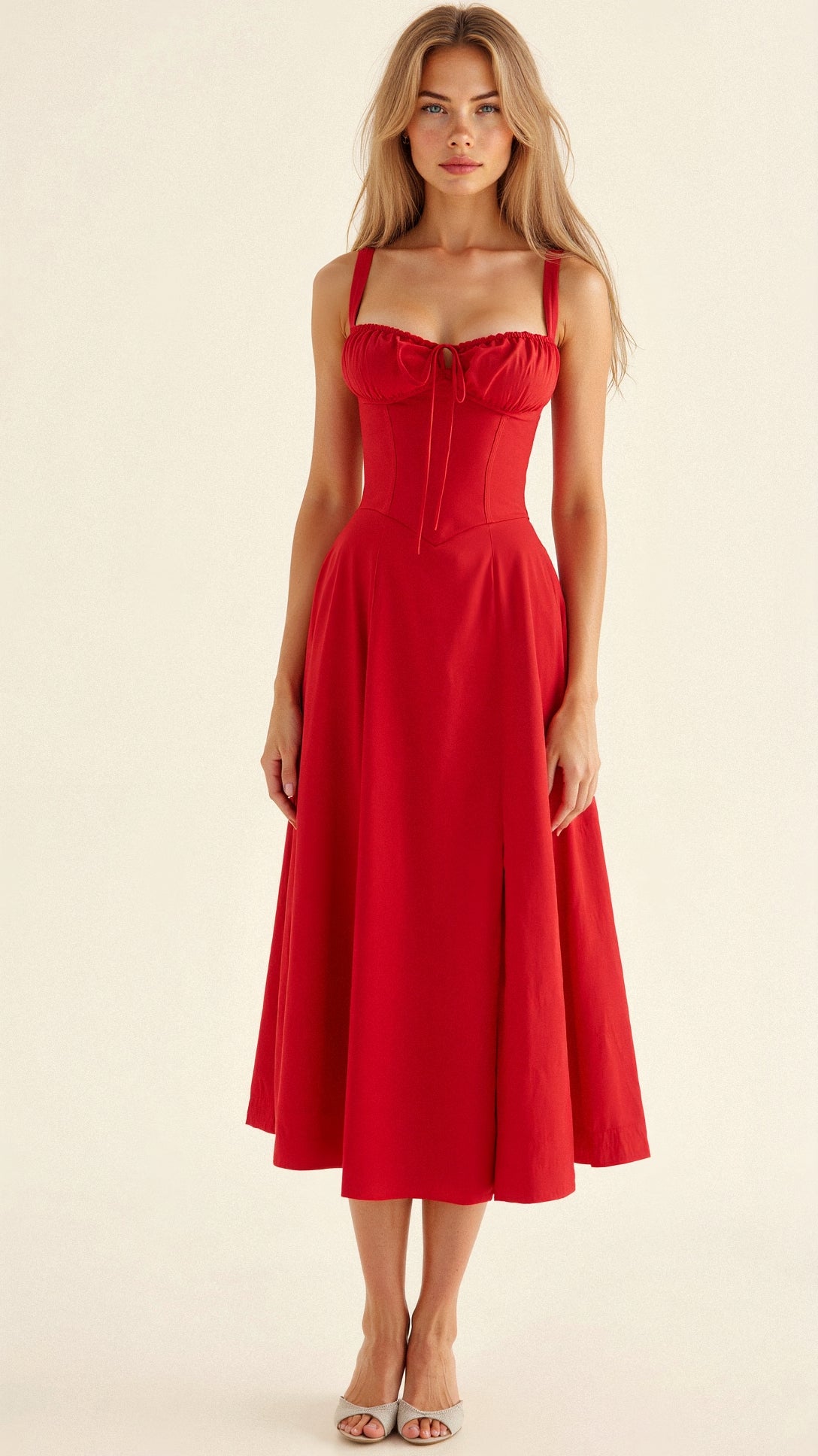 Kiana Women's Midi Dress | Elegant Corset Design, Soft Fabric 9