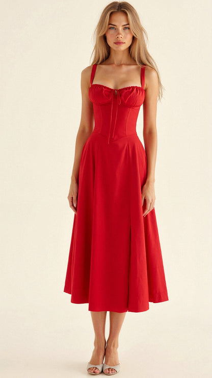 Kiana Women's Midi Dress | Elegant Corset Design, Soft Fabric 9