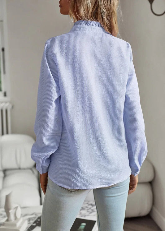 Lila Women's Blouse | Elegant Striped Long Sleeve Top for Summer 1