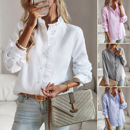 Lila Women's Blouse | Elegant Striped Long Sleeve Top for Summer 8