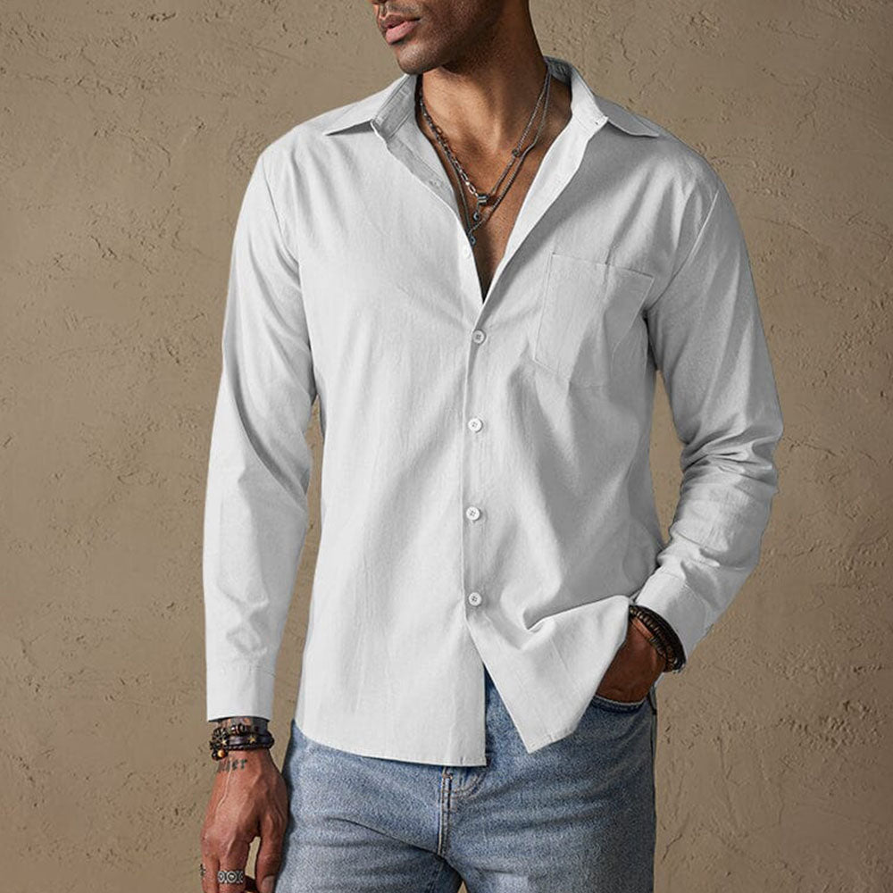 Lino Men's Linen Shirt | Ultra-Premium Blend, Relaxed Fit