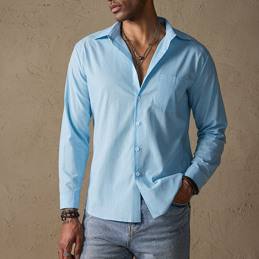 Lino Men's Linen Shirt | Ultra-Premium Blend, Relaxed Fit