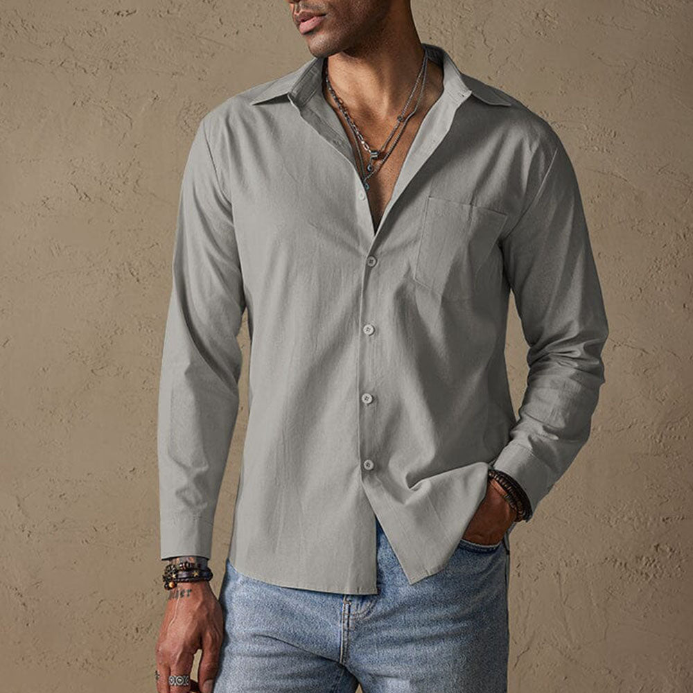 Lino Men's Linen Shirt | Ultra-Premium Blend, Relaxed Fit