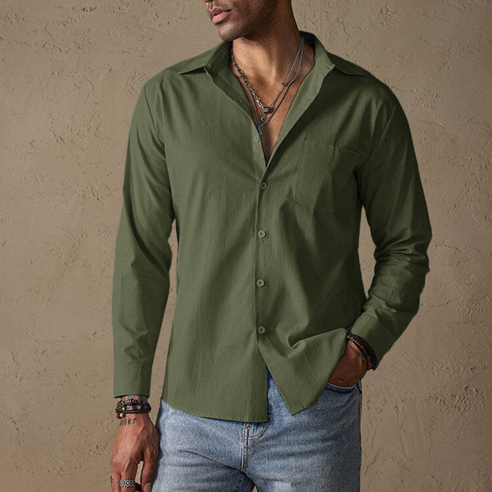 Lino Men's Linen Shirt | Ultra-Premium Blend, Relaxed Fit