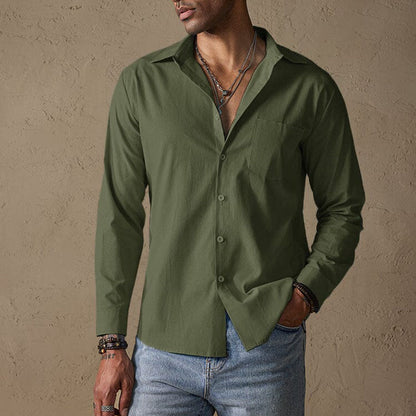 Lino Men's Linen Shirt | Ultra-Premium Blend, Relaxed Fit