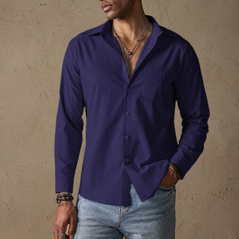 Lino Men's Linen Shirt | Ultra-Premium Blend, Relaxed Fit