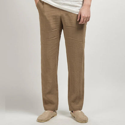 Lino Men's Linen Trousers | 100% Premium Linen, Relaxed Fit