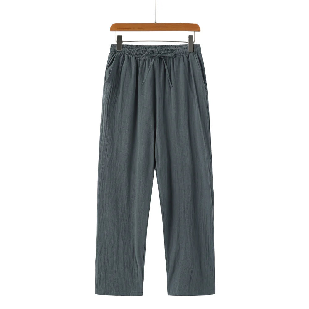 Lino Men's Linen Trousers | 100% Premium Linen, Relaxed Fit