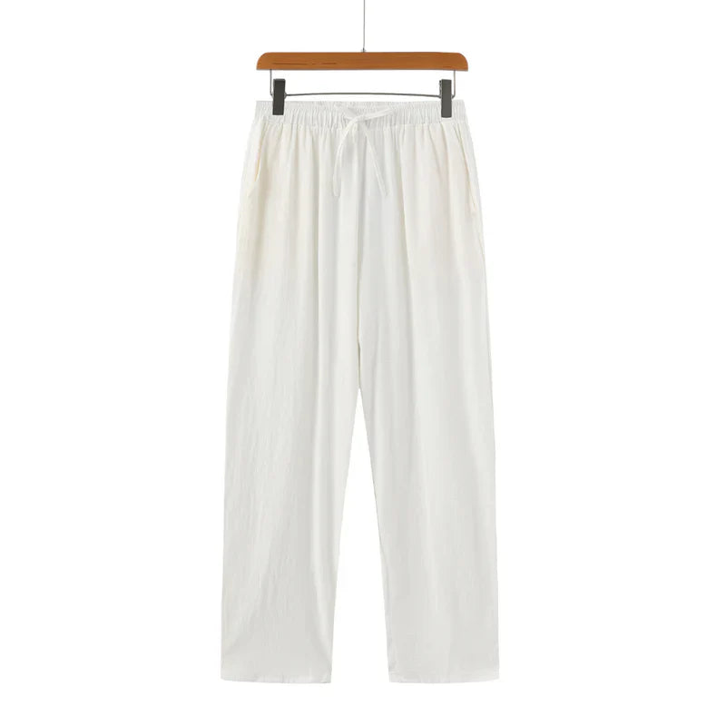 Lino Men's Linen Trousers | 100% Premium Linen, Relaxed Fit