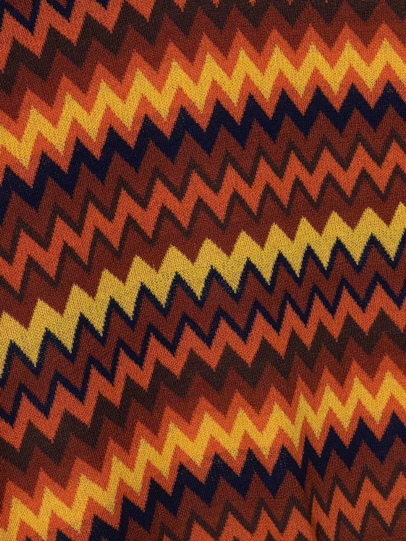 Max Chic Knit Polo T-Shirt | 100% Polyester, Geometric Wave Pattern 4