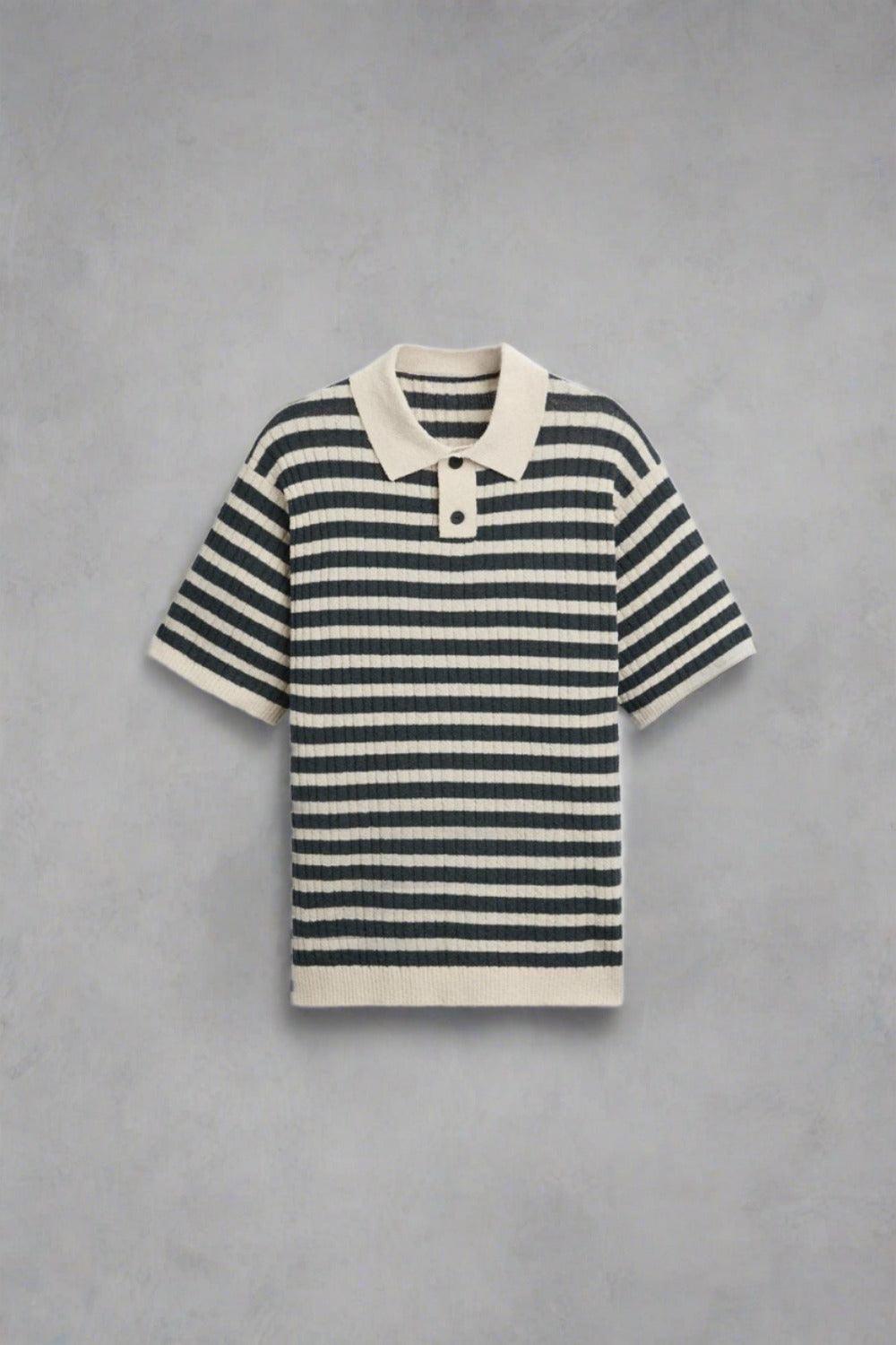 Oli Men's Polo Shirt | 100% Recycled Polyester, Casual Striped Design 0