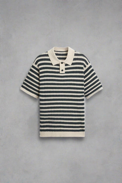 Oli Men's Polo Shirt | 100% Recycled Polyester, Casual Striped Design 0