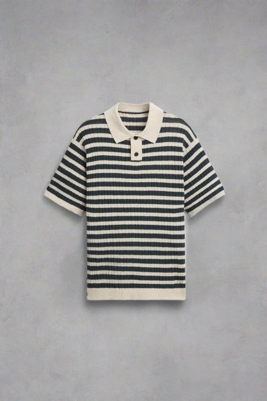 Oli Men's Polo Shirt | 100% Recycled Polyester, Casual Striped Design 0
