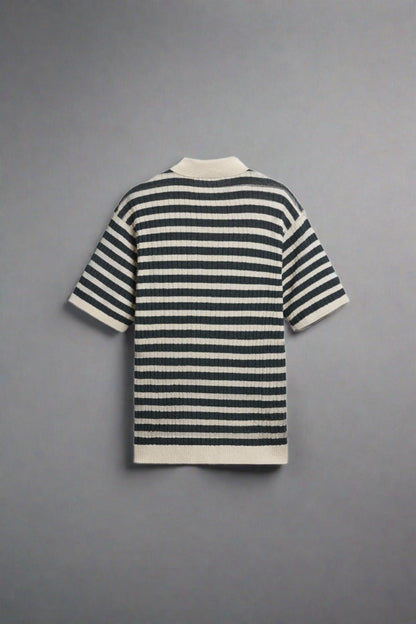 Oli Men's Polo Shirt | 100% Recycled Polyester, Casual Striped Design 3