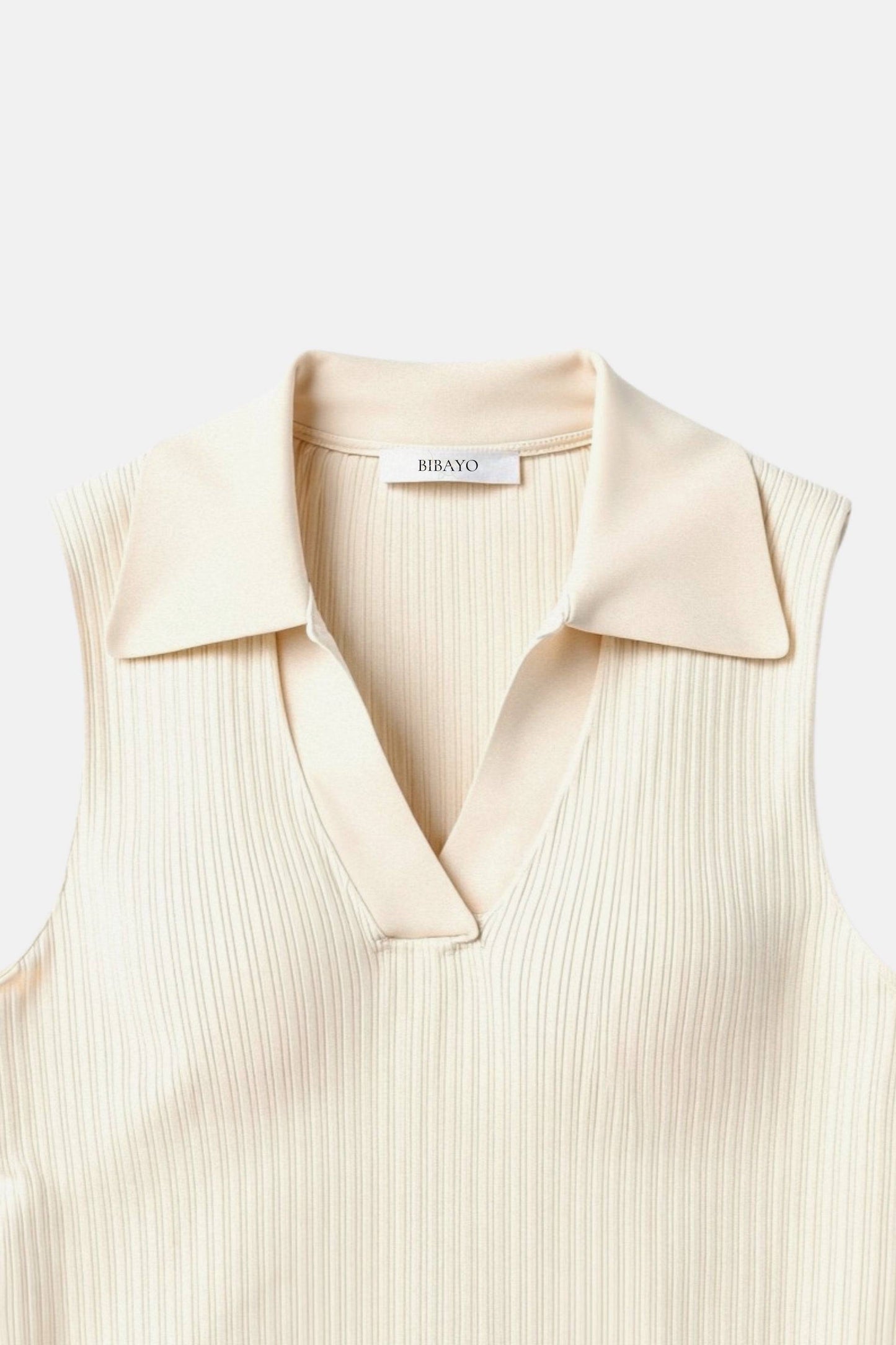 Belmoir Women's Top | Viscose Blend, Elegant Collared Vest