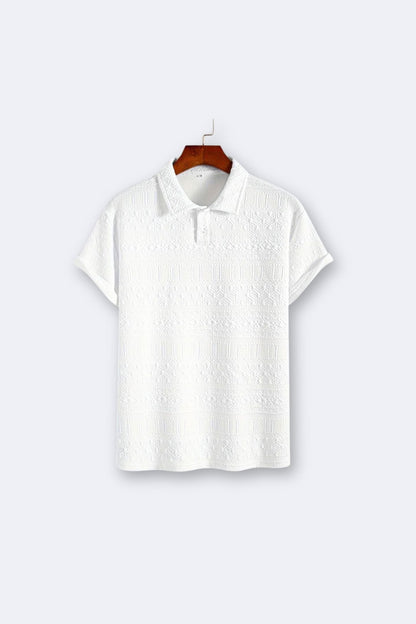 Oscar Men's Polo Shirt | 100% Cotton, Geometric Print 0