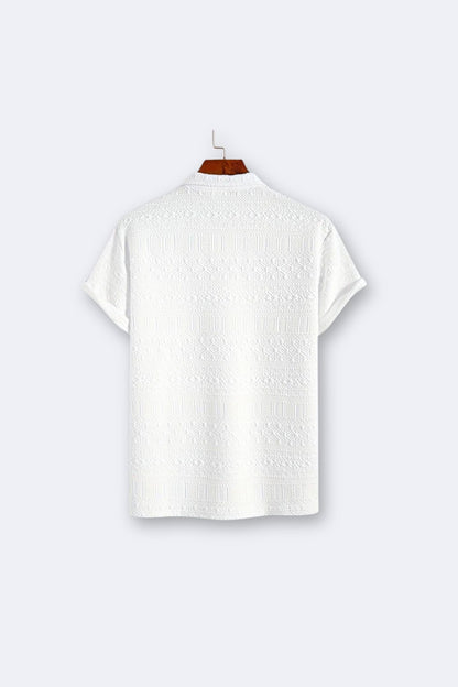 Oscar Men's Polo Shirt | 100% Cotton, Geometric Print 1