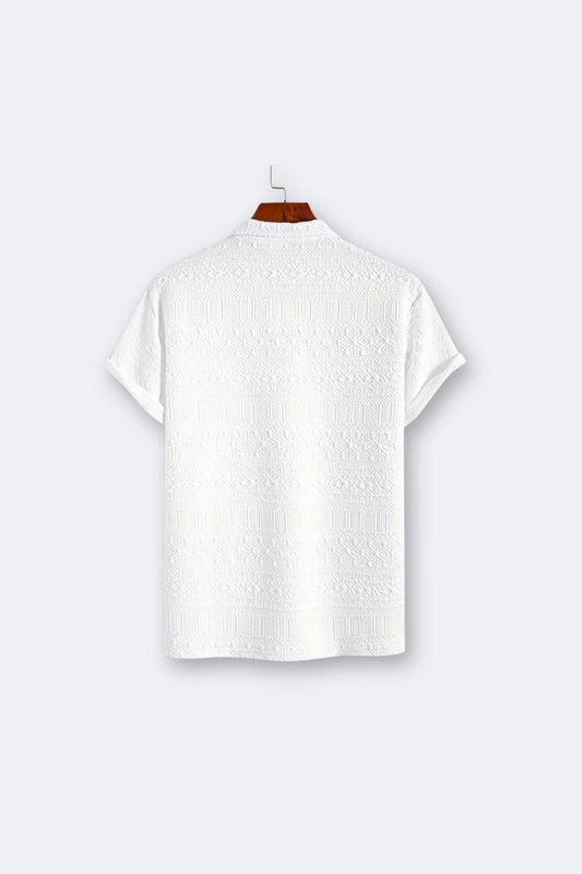Oscar Men's Polo Shirt | 100% Cotton, Geometric Print 1