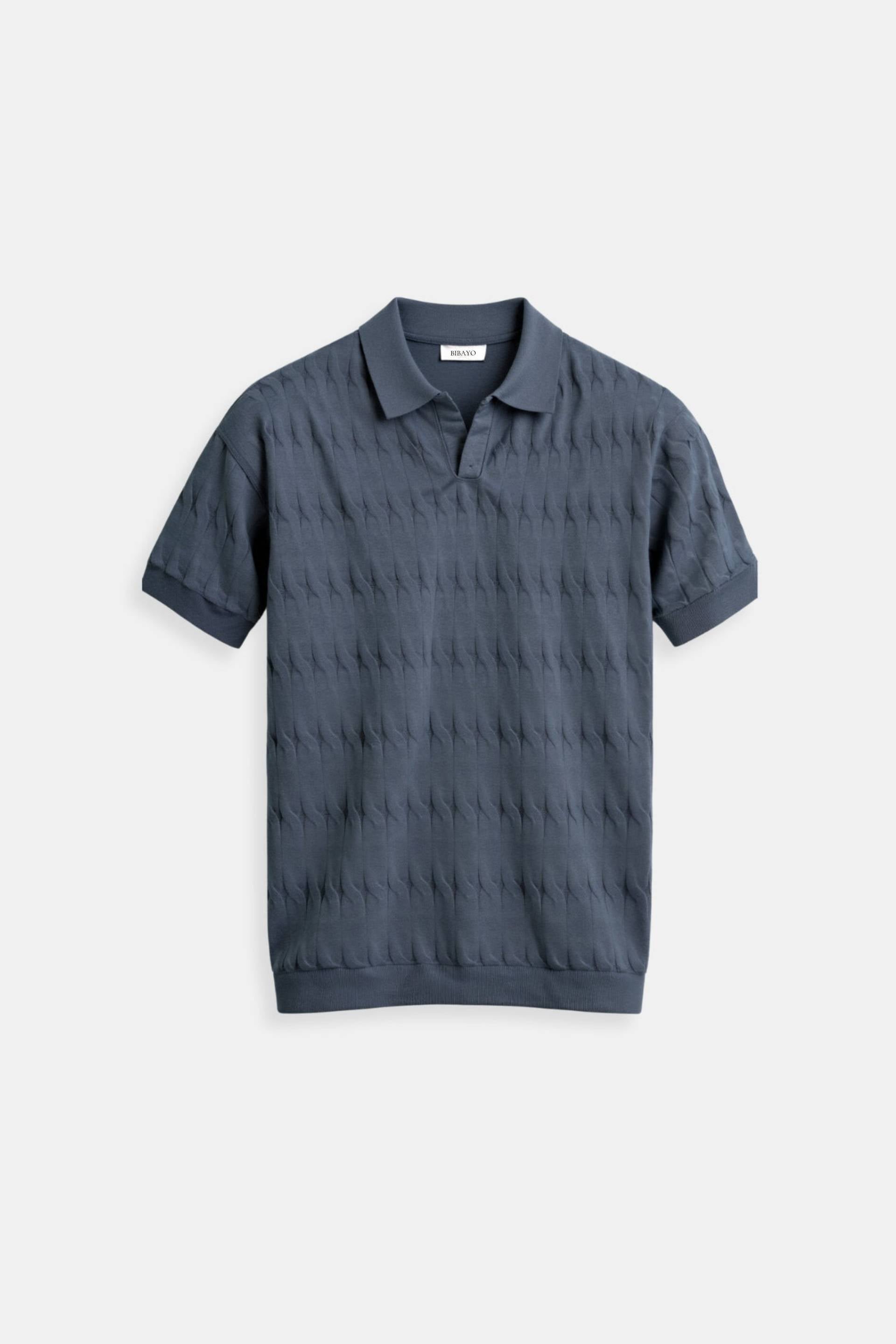 Oscar Men's Polo Shirt | 100% Viscose, Cable Knit Design 10