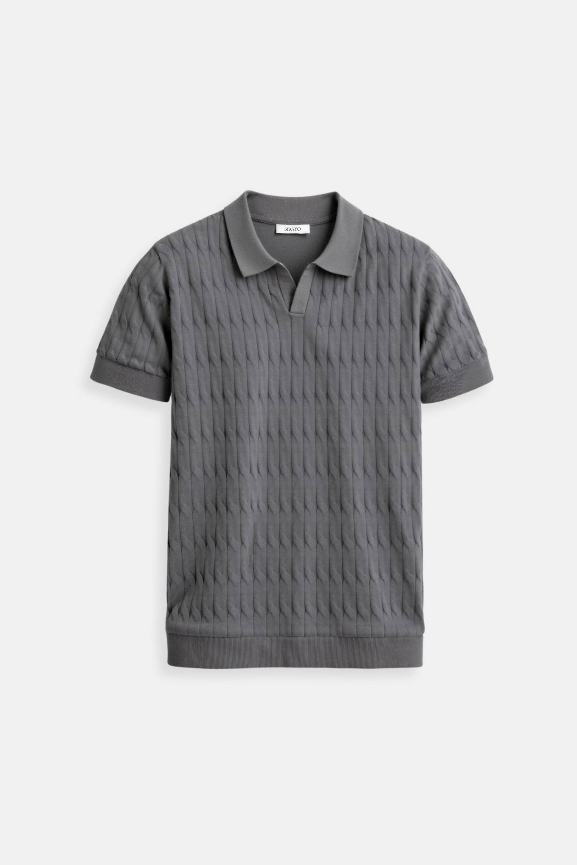 Oscar Men's Polo Shirt | 100% Viscose, Cable Knit Design 9