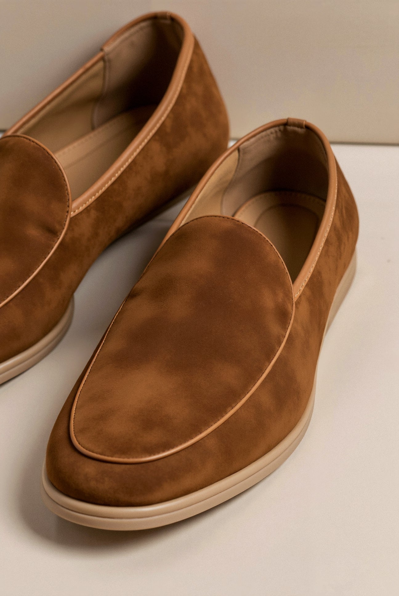 Owen Men's Brown Loafers | PU Suede Leather, Elegant Slip-On 4