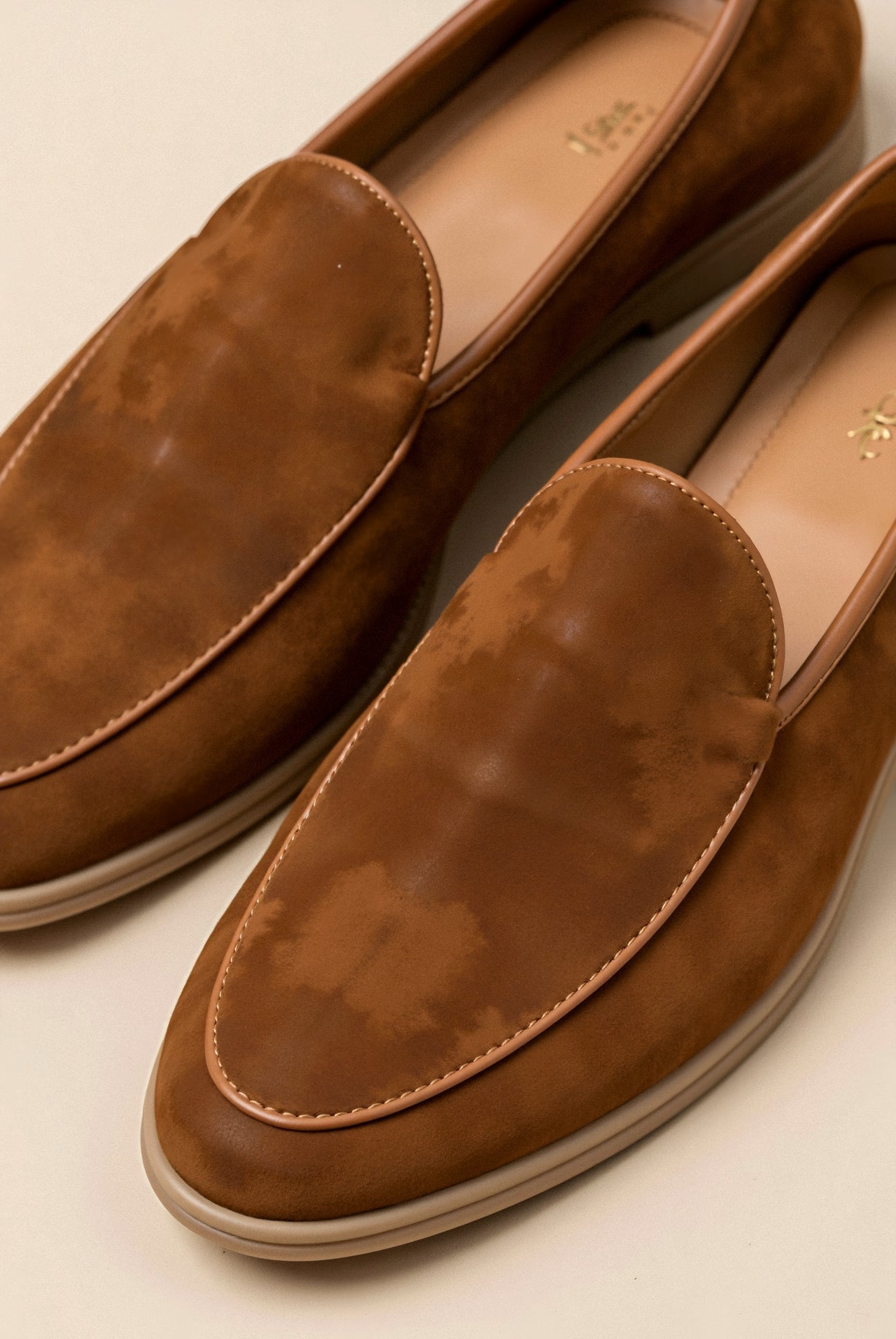 Owen Men's Brown Loafers | PU Suede Leather, Elegant Slip-On 5