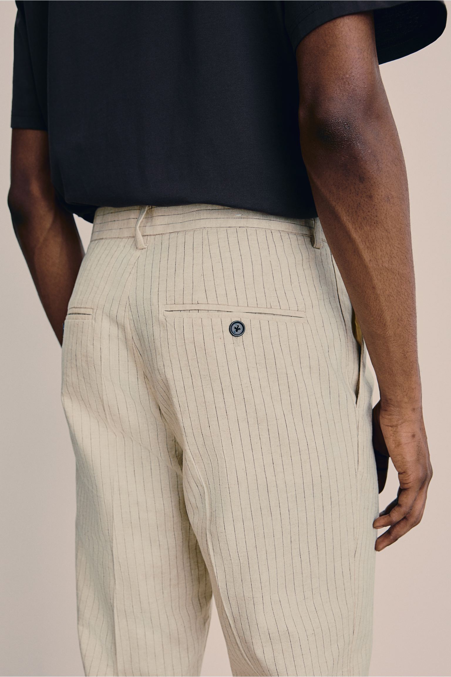 Owen Men's Chino Pants | Cotton-Linen Blend, Slim Fit, Khaki 4
