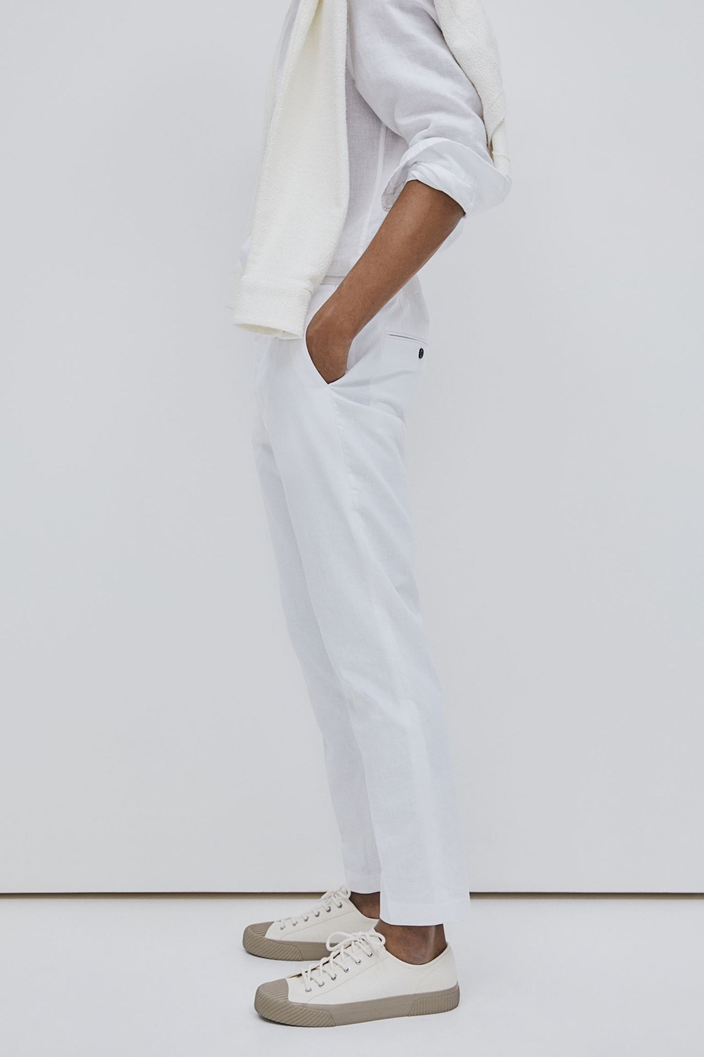 Owen Men's Chino Pants | Cotton-Linen Blend, Slim Fit, Khaki 8