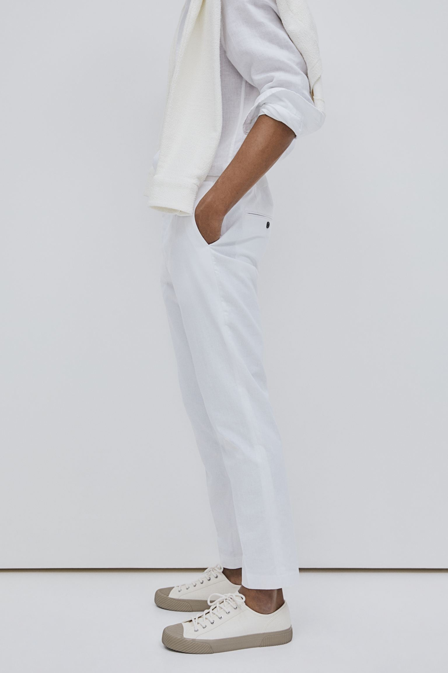 Owen Men's Chino Pants | Cotton-Linen Blend, Slim Fit, Khaki 8